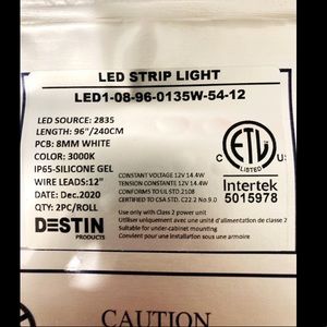 8ft. LED Lights EASY Installation White LED Lights